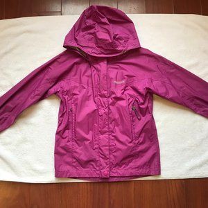 Marmot Rain Coat Girls Size Small Magenta